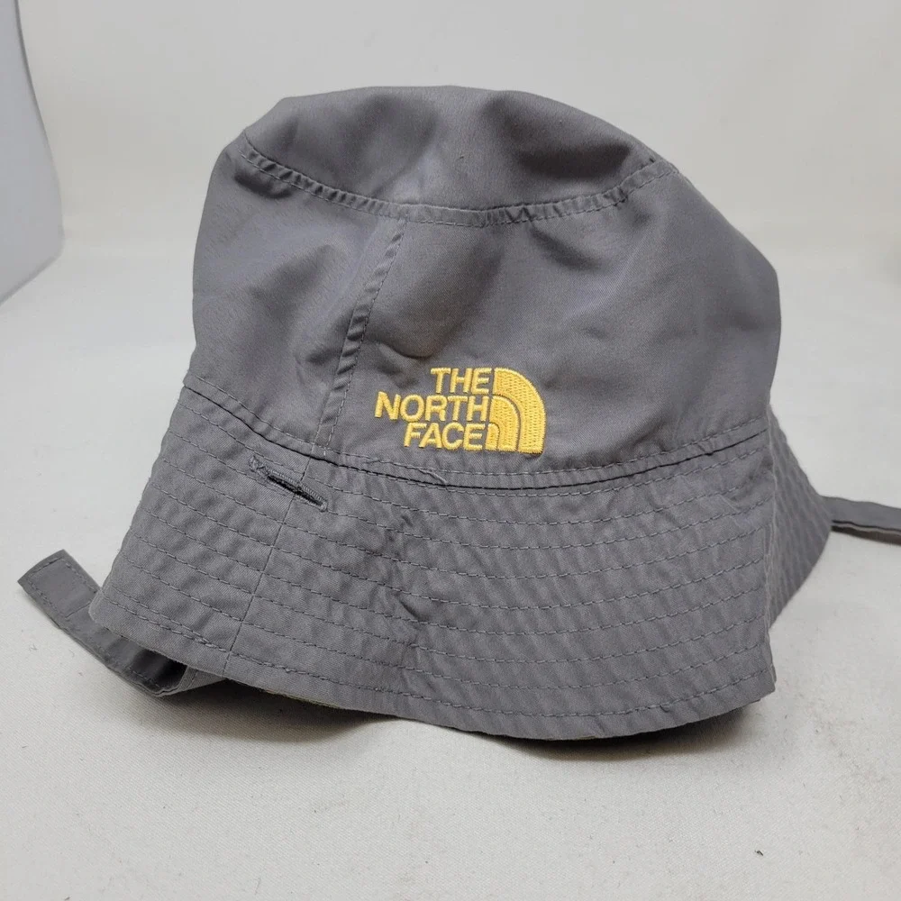 The‎ North Face Bucket Hat Boys One Size Gray Reversible UPF 50 Camo Outdoor Sun